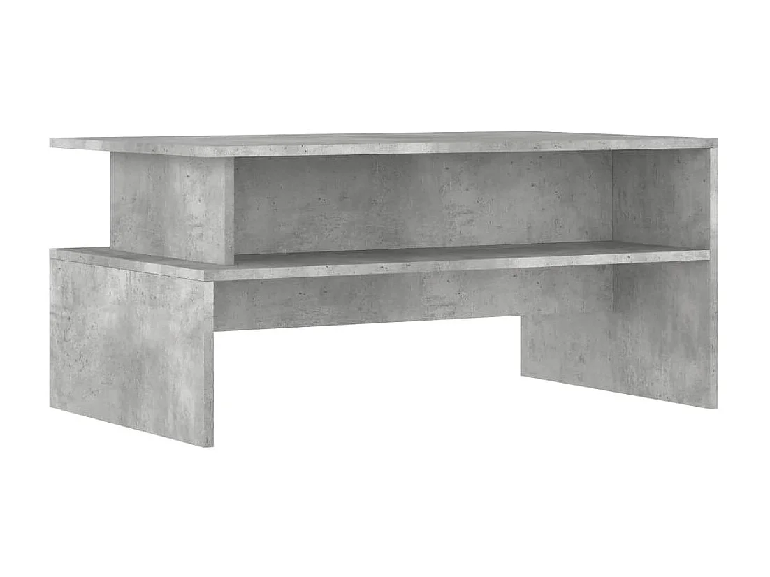 Tavolino Gold Concrete grigio 90x55x42,5 cm in derivati del legno