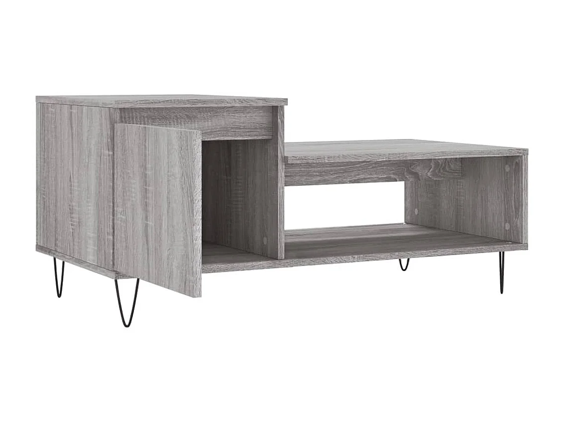 Table basse Sonoma gris 100x50x45 cm Bois d'ingénierie
