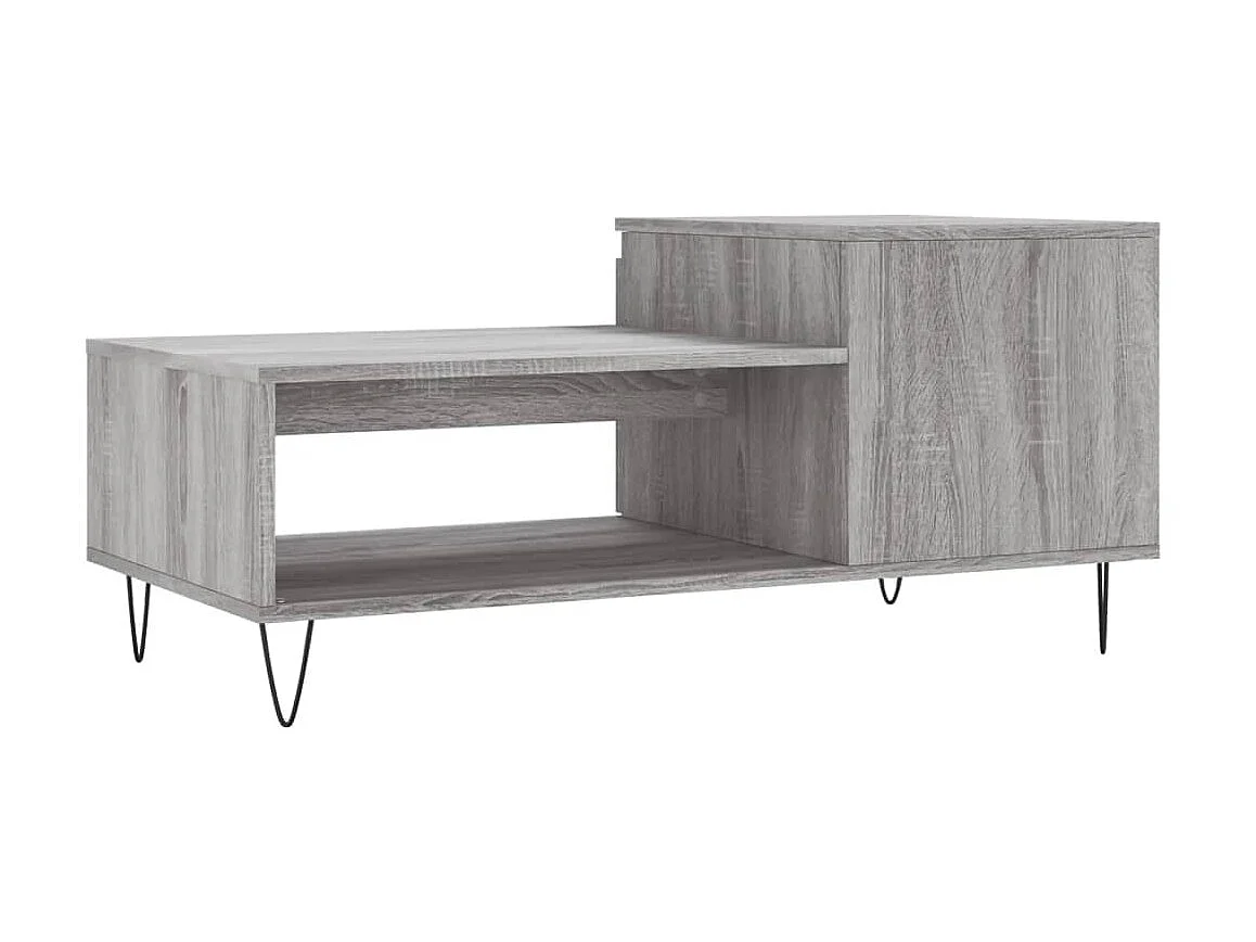 Table basse Sonoma gris 100x50x45 cm Bois d'ingénierie
