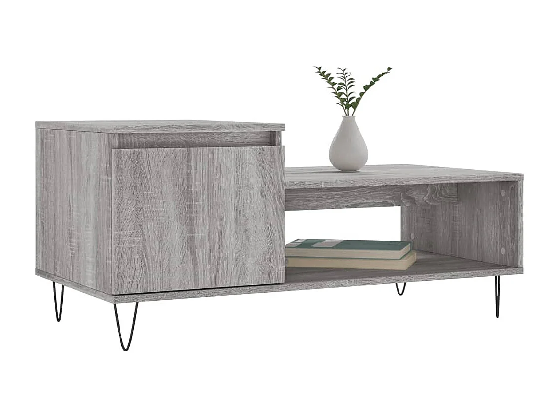 Gold Sonoma grijze salontafel 100x50x45 cm Bewerkt hout