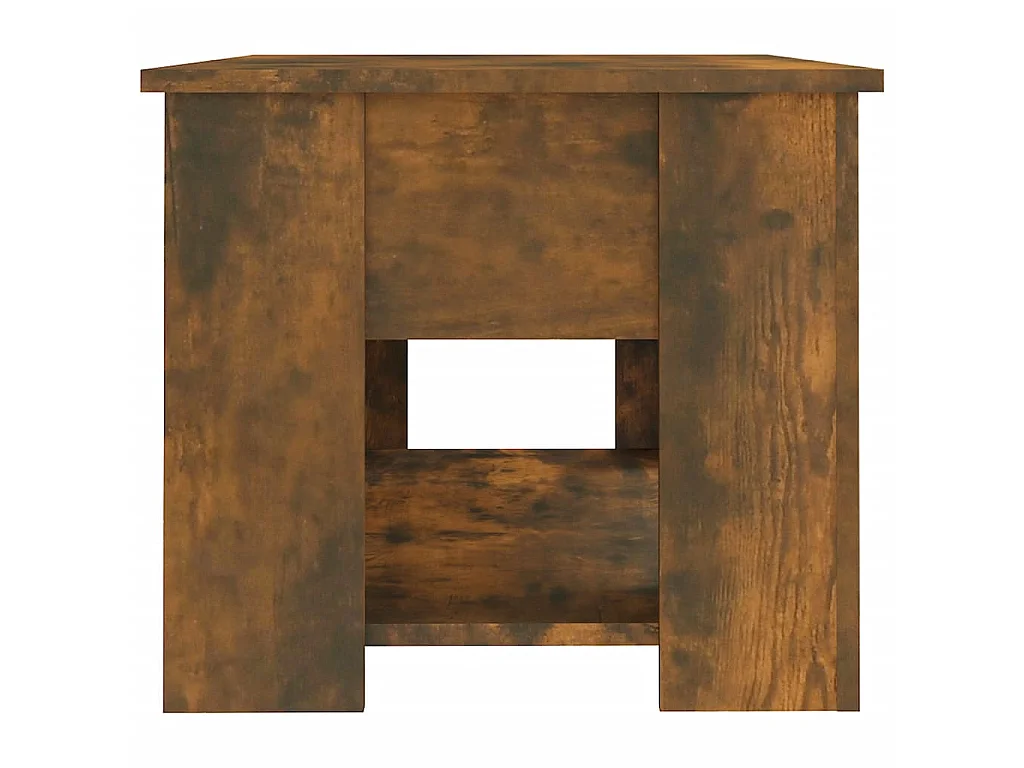 Mesa de centro dourada Carvalho fumado 79x49x41 cm Madeira artificial