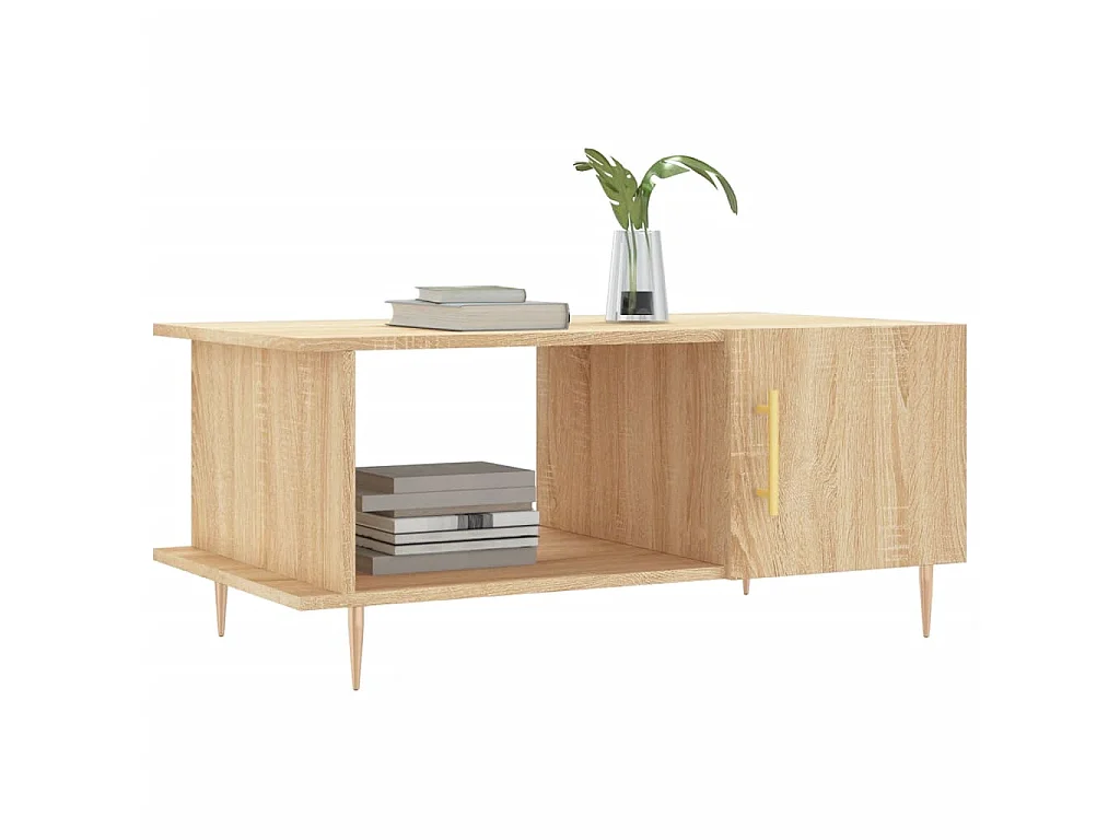 Table basse chêne sonoma 90x50x40 cm bois d'ingénierie