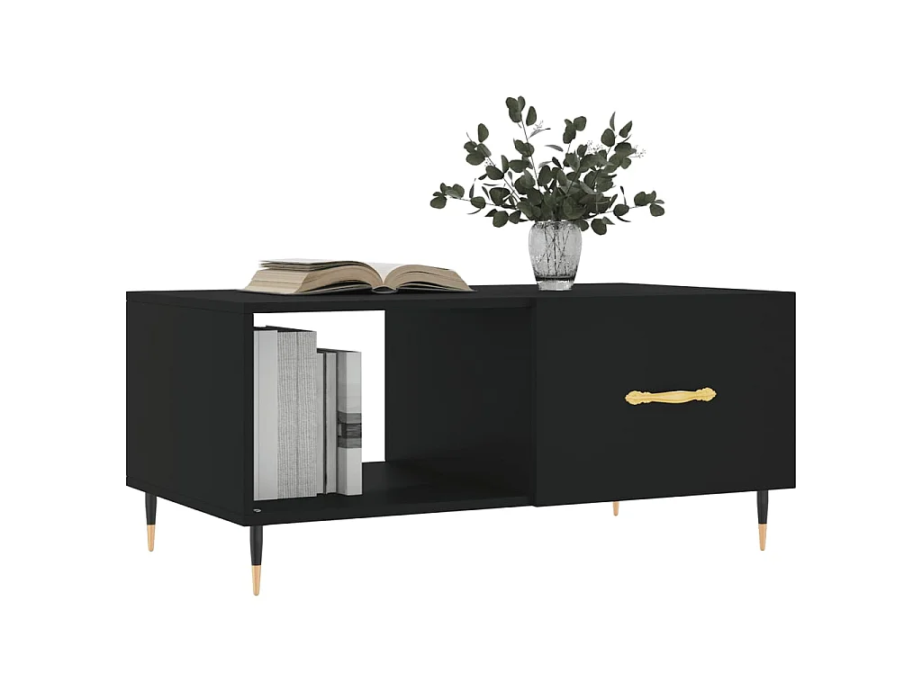 Gold Salontafel zwart 90x50x40 cm samengesteld hout