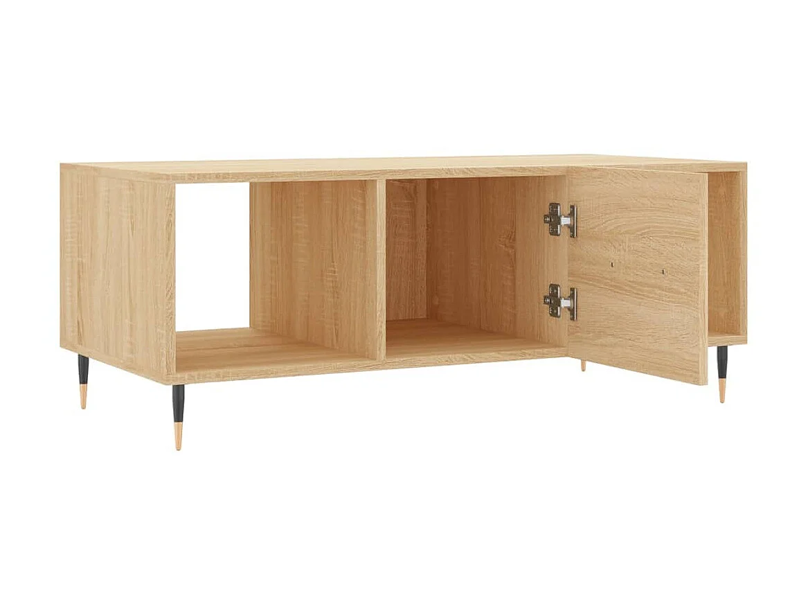 Tavolino in rovere Sonoma color oro 102x50x40 cm in multistrato