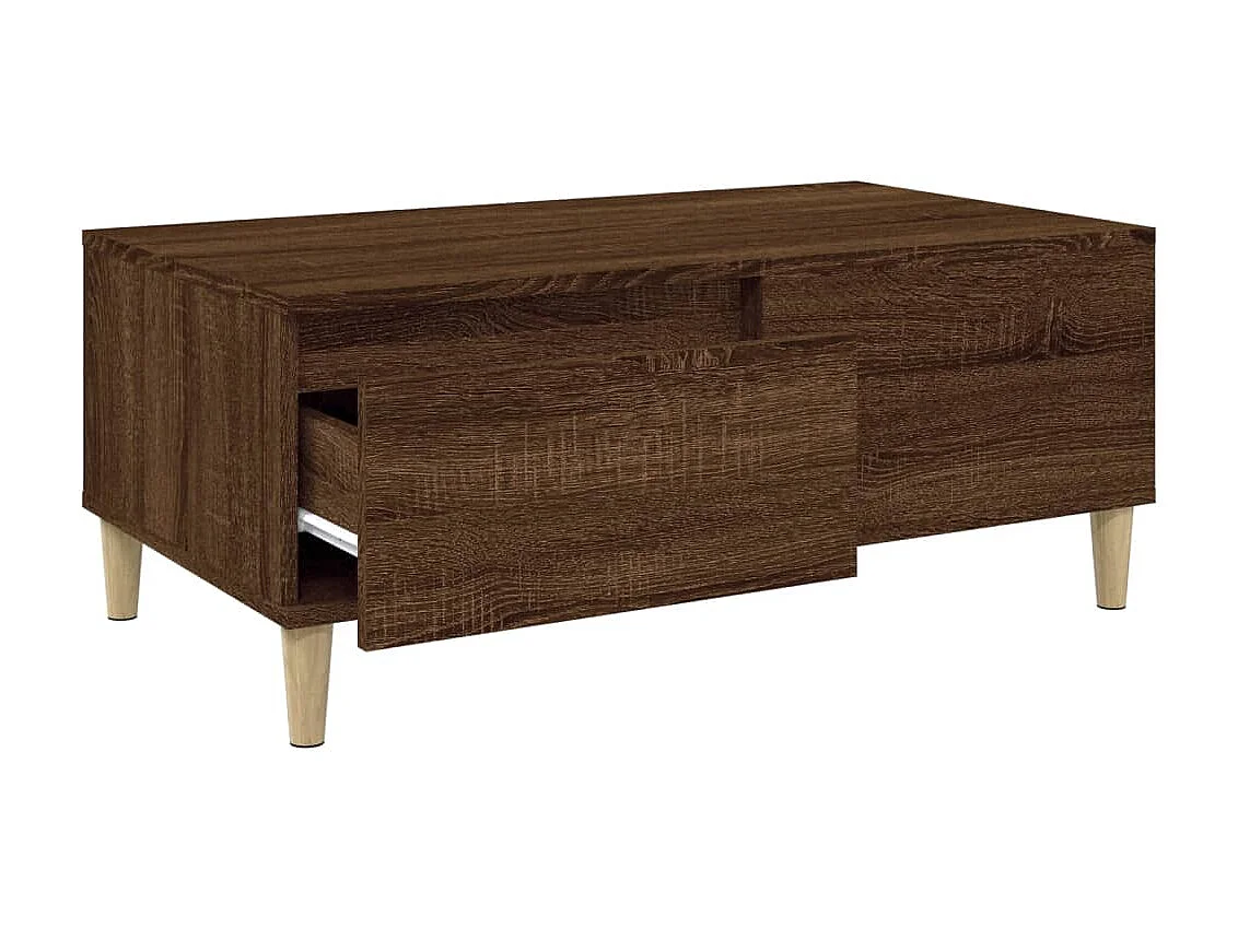 Table basse Chêne marron 90x50x36,5 cm Bois d'ingénierie