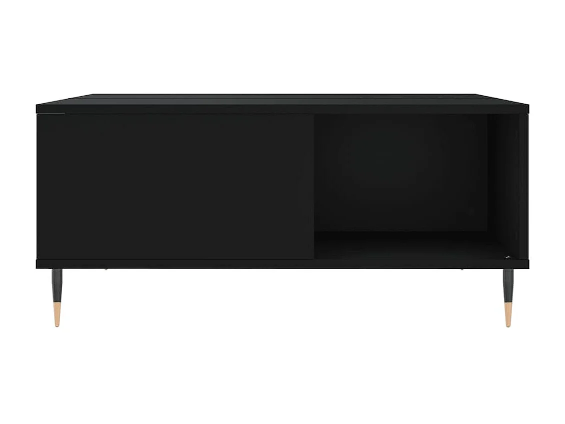 Table basse noir 80x80x36,5 cm bois d'ingénierie