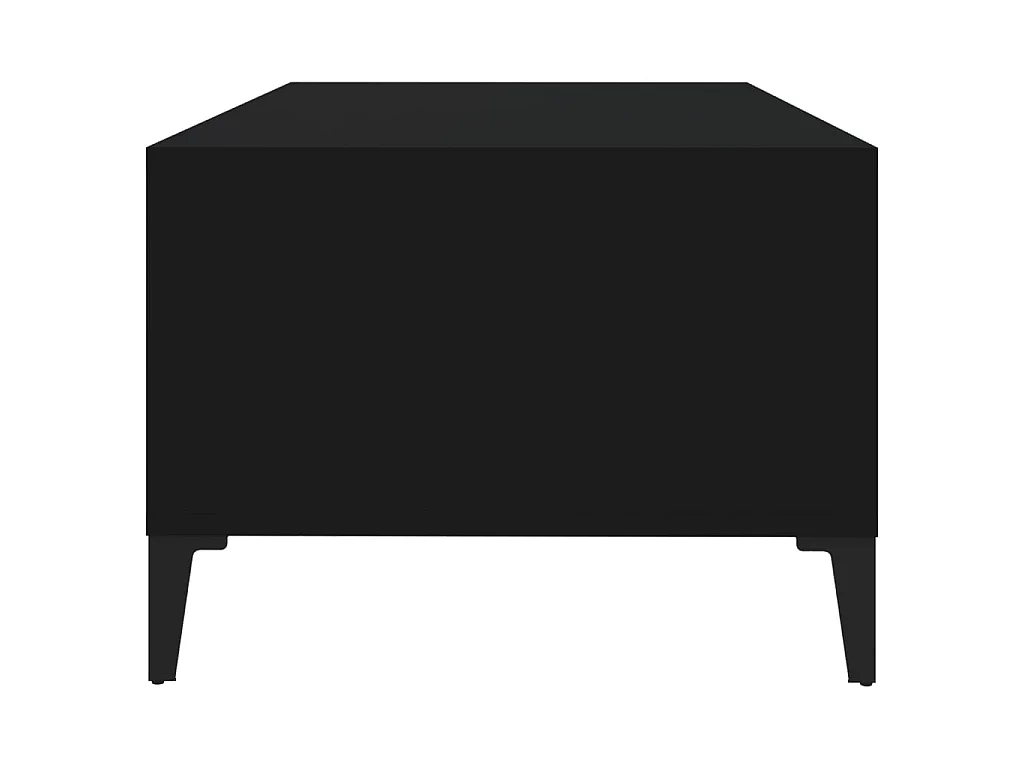 Gold Salontafel Zwart 90x50x36,5 cm Bewerkt hout