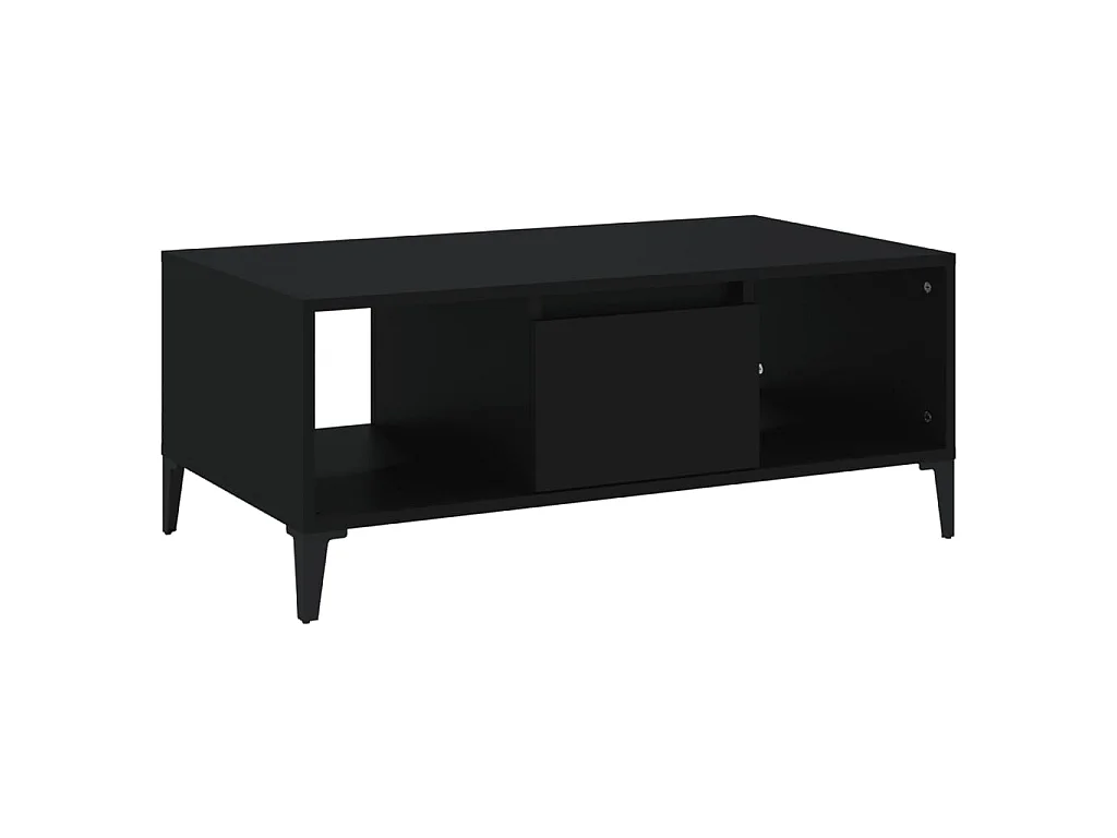 Table basse Noir 90x50x36,5 cm Bois d'ingénierie