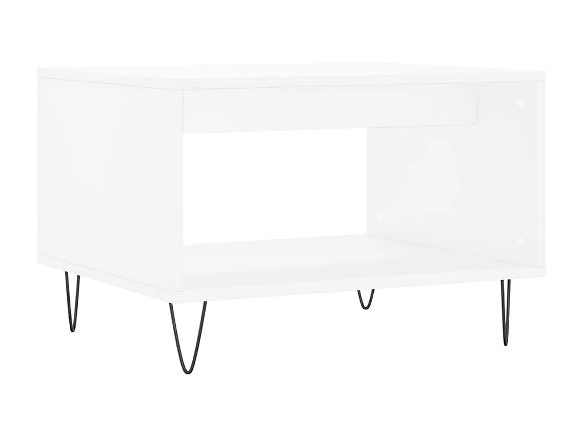 Mesa de centro Gold White 60x50x40 cm de madera contrachapada