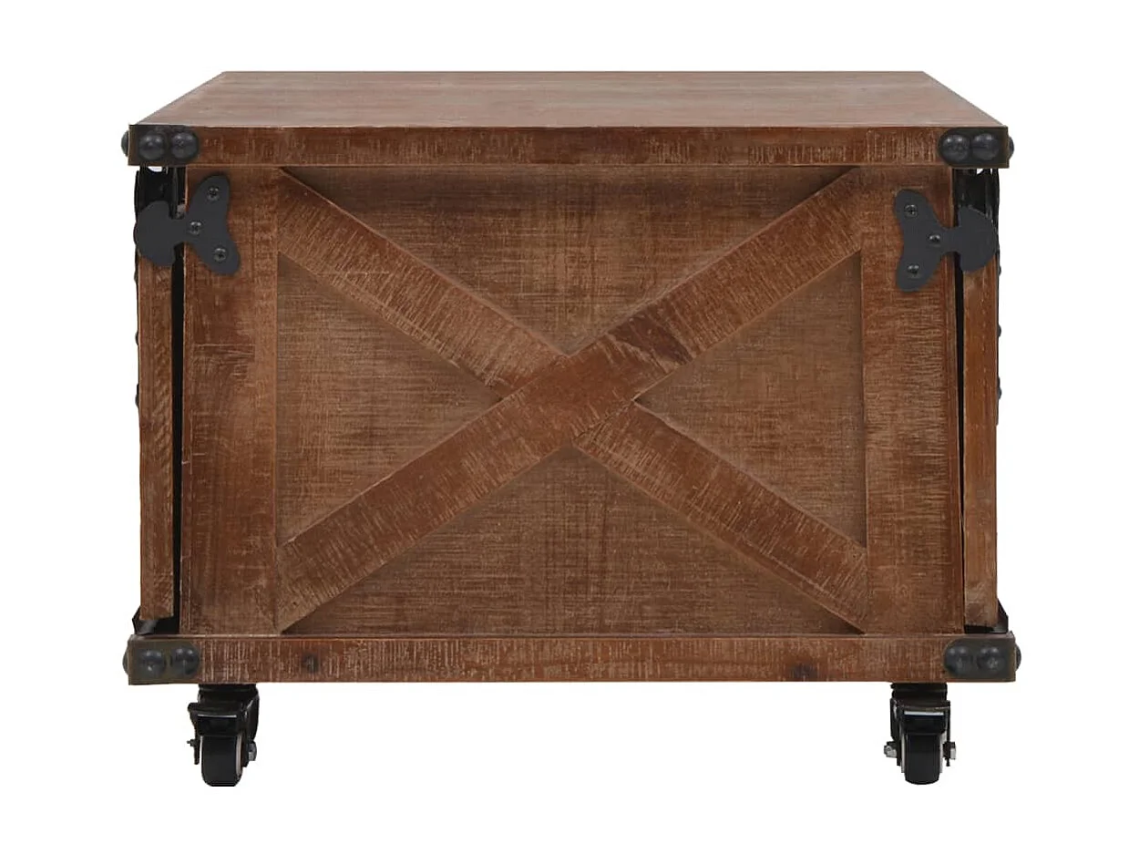 Tavolino Gold Legno massello di abete 91 x 51 x 38 cm Marrone