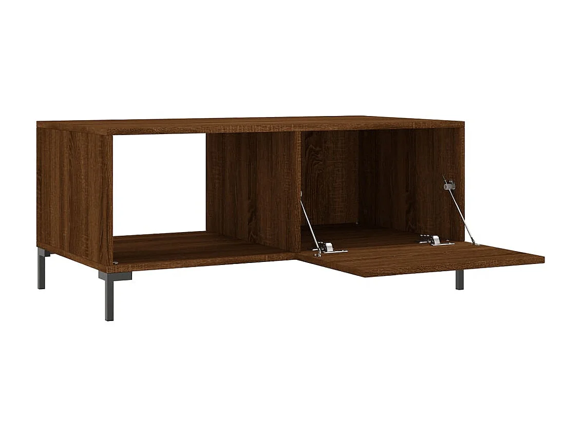 Table basse chêne marron 90x50x40 cm bois d'ingénierie
