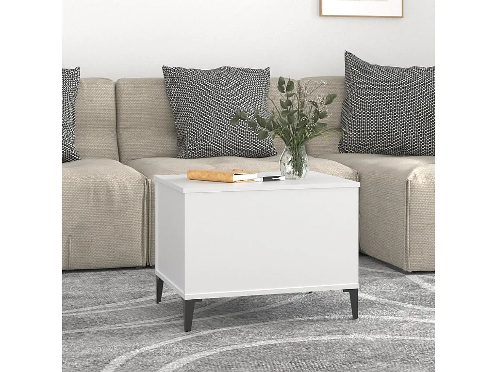 Mesa de centro Gold Blanco 60x44,5x45 cm Madera contrachapada