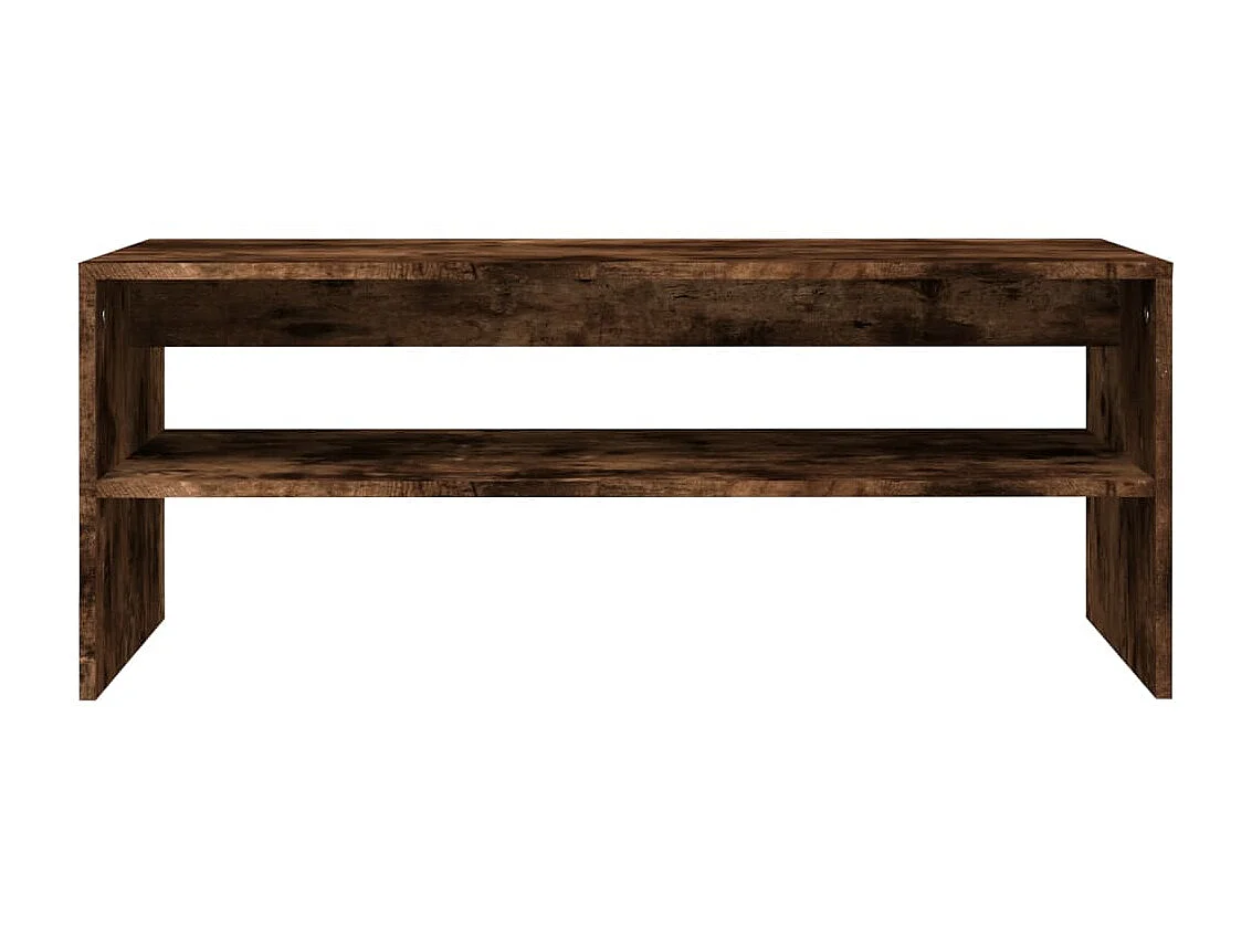 Table basse Chêne fumé 100x40x40 cm Bois d'ingénierie