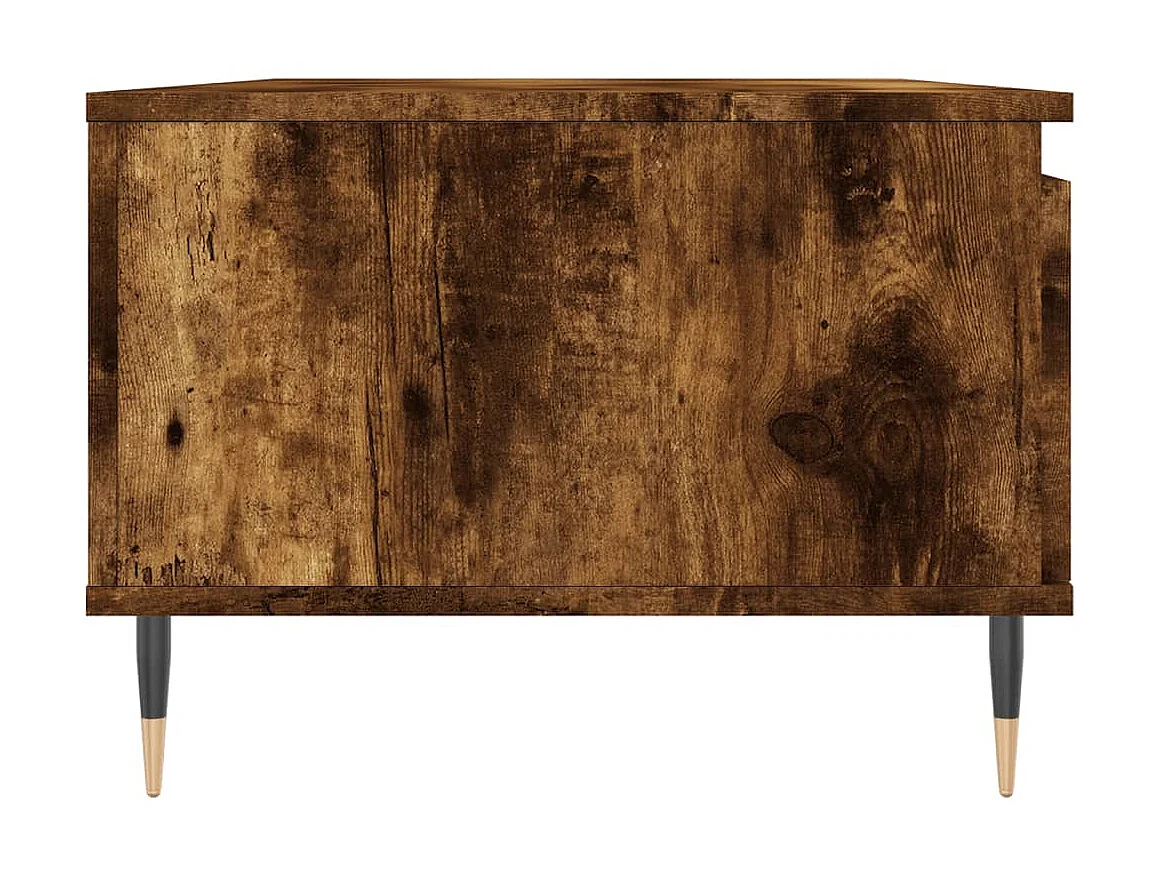 Table basse Chêne fumé 90x50x36,5 cm Bois d'ingénierie