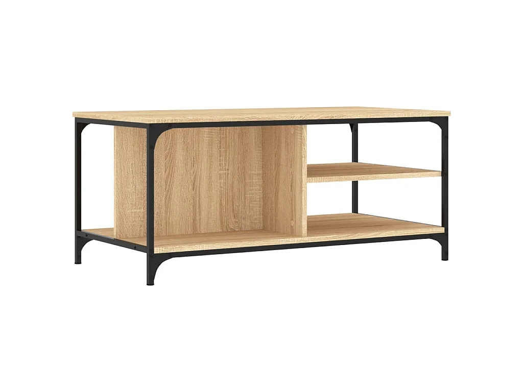 Mesa de centro Gold Roble Sonoma 100x50x45 cm Madera contrachapada