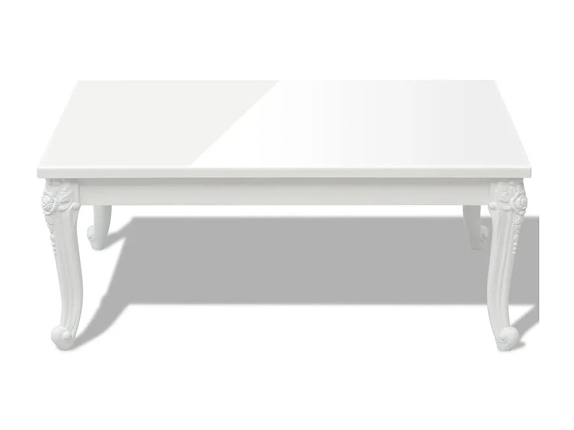 Mesa de centro Gold lacada en blanco, 100 x 60 x 42 cm