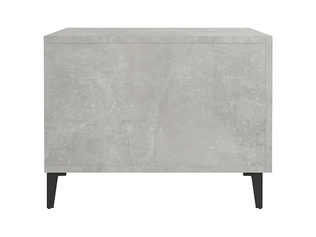 Mesa de centro Gold con patas de metal Gris hormigón 50x50x40 cm