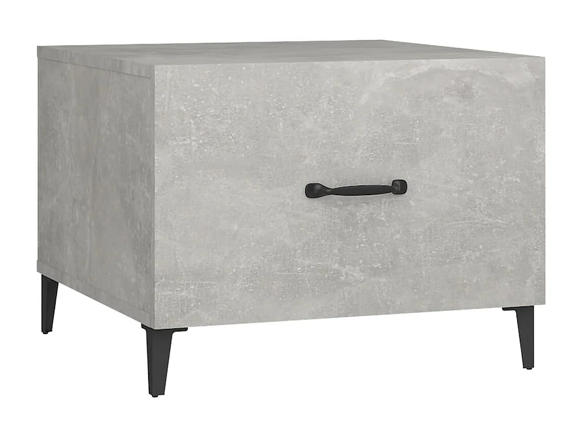Table basse avec pieds en métal Gris béton 50x50x40 cm