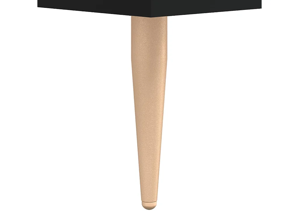 Tavolino Gold nero 90x50x40 cm in multistrato