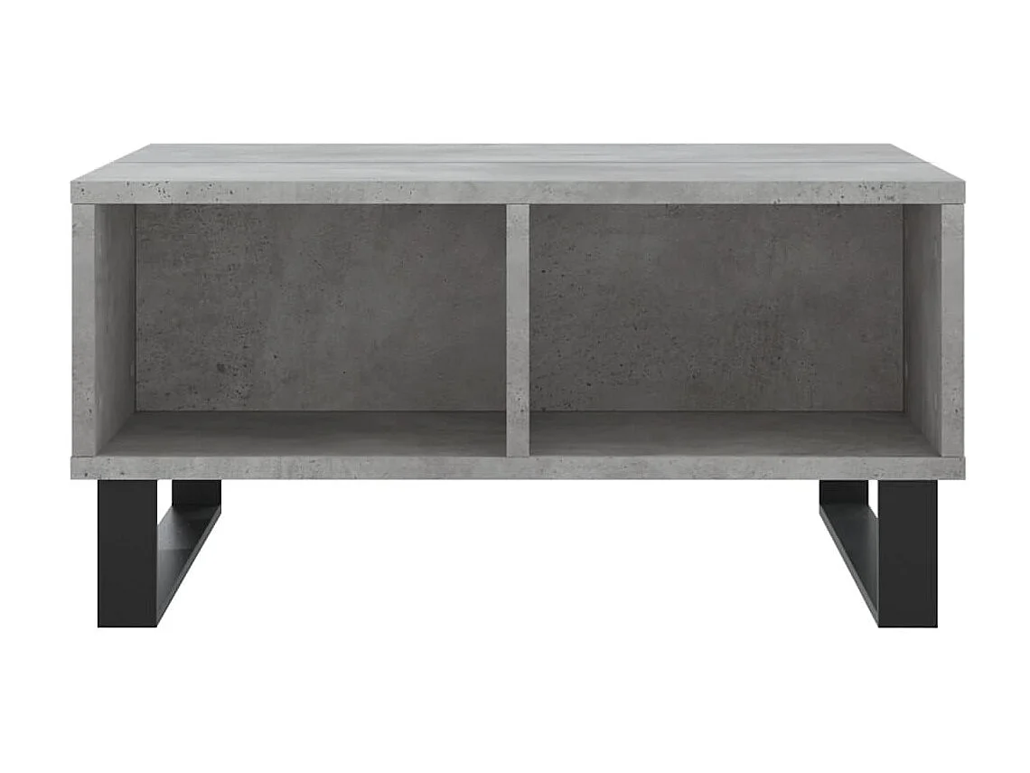 Table basse gris béton 60x60x30 cm bois d'ingénierie