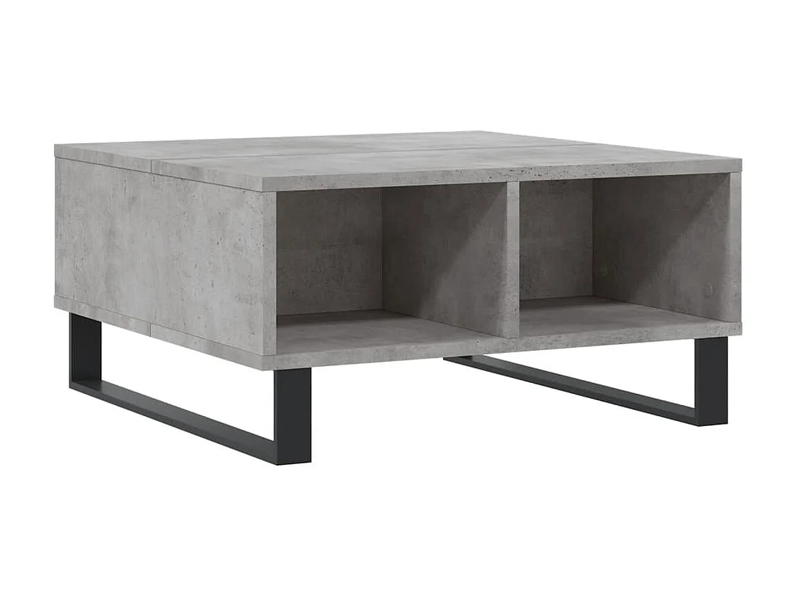 Table basse gris béton 60x60x30 cm bois d'ingénierie
