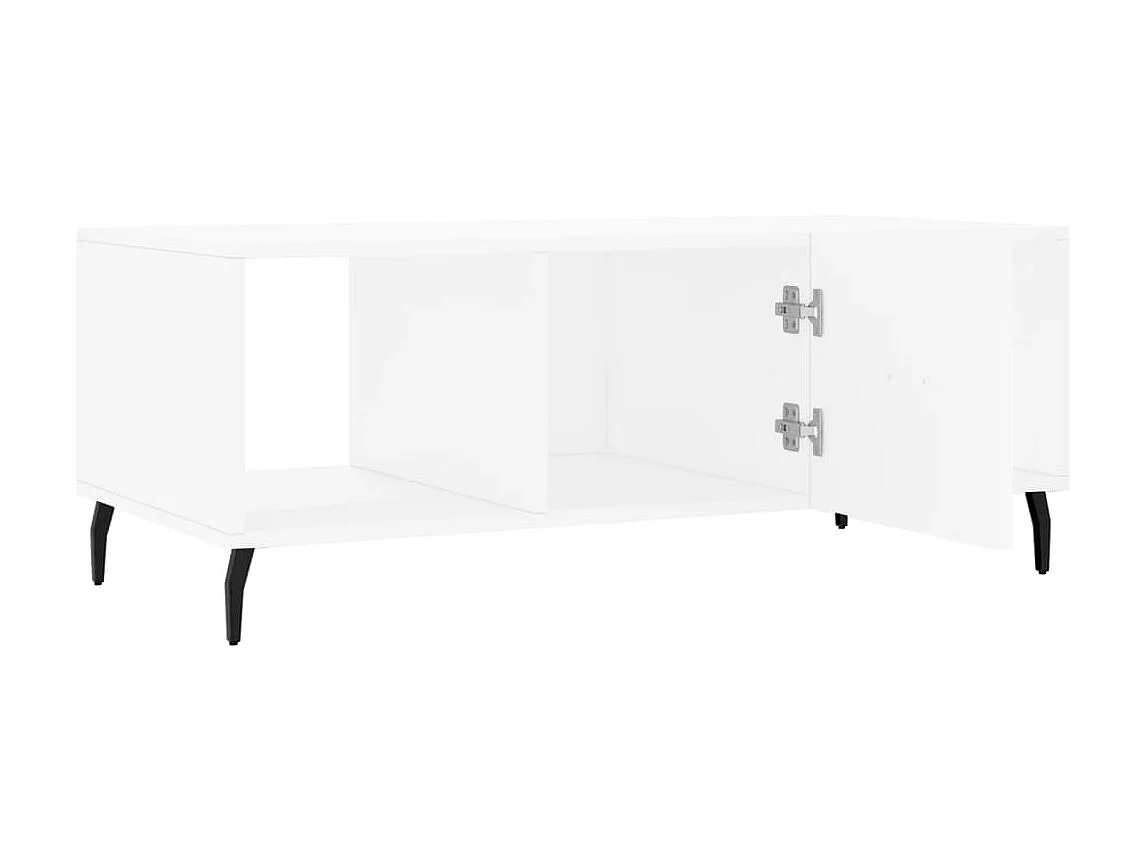 Table basse blanc 102x50x40 cm bois d'ingénierie