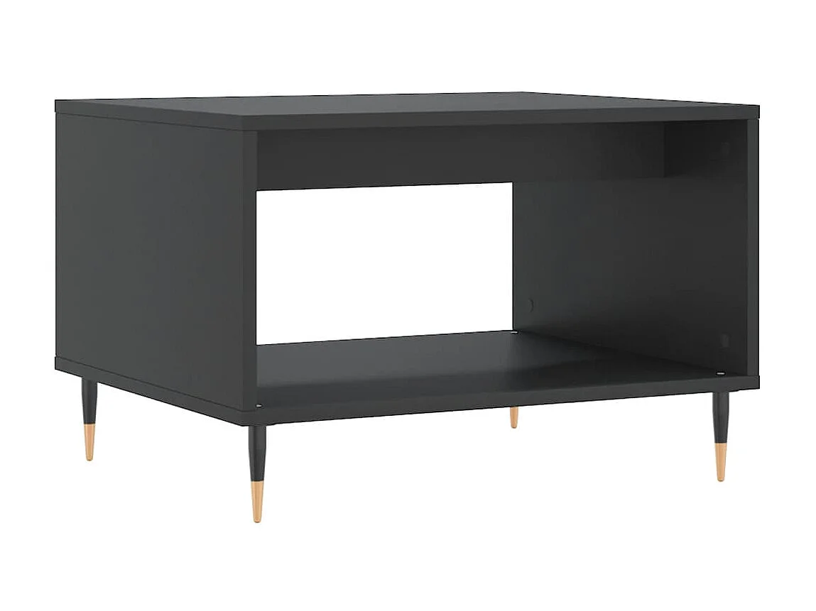 Table basse noir 60x50x40 cm bois d'ingénierie