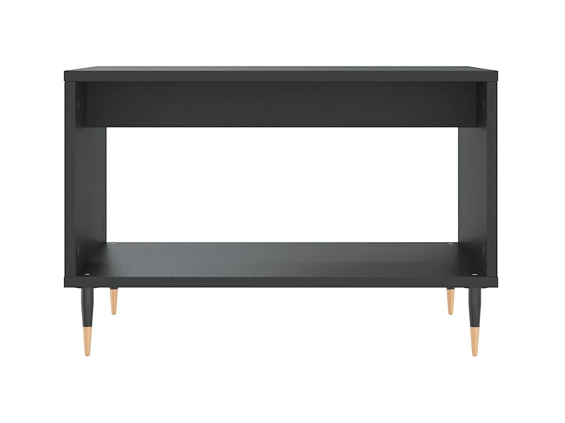 Table basse noir 60x50x40 cm bois d'ingénierie