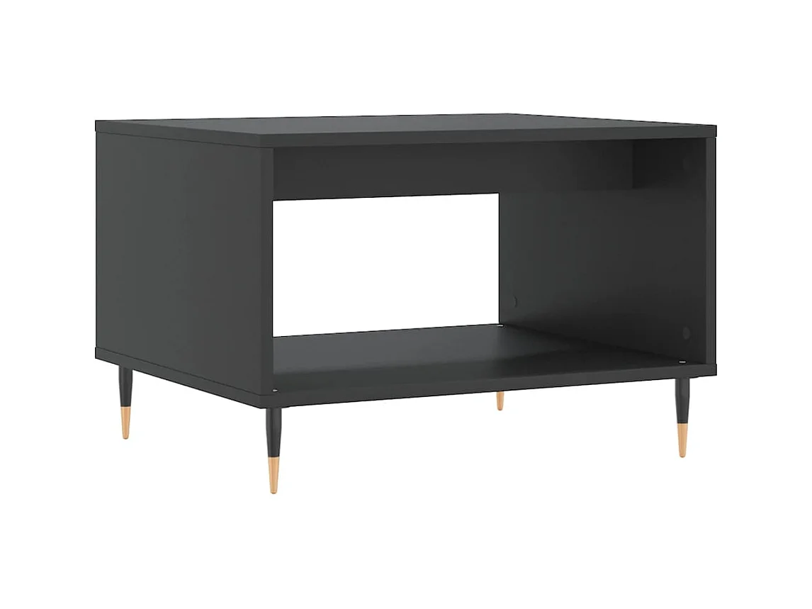 Table basse noir 60x50x40 cm bois d'ingénierie