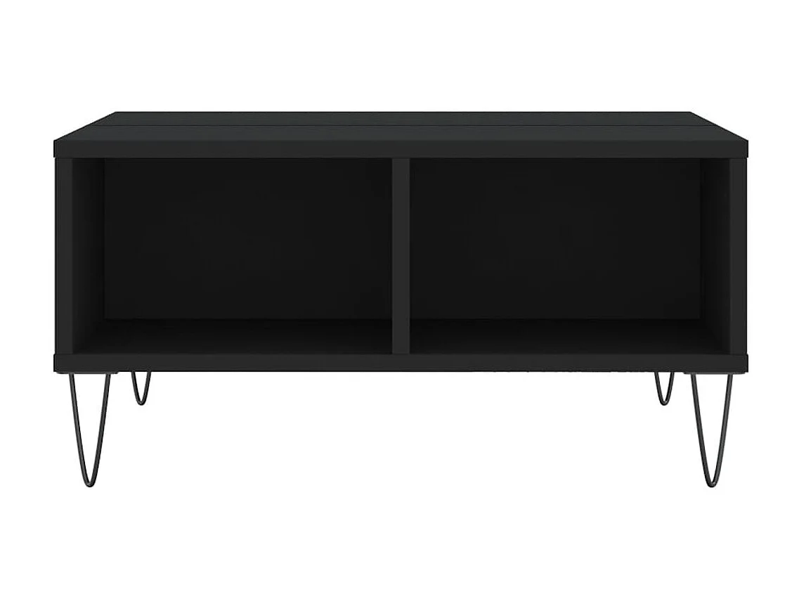 Mesa de centro Gold negra 60x60x30 cm de madera contrachapada