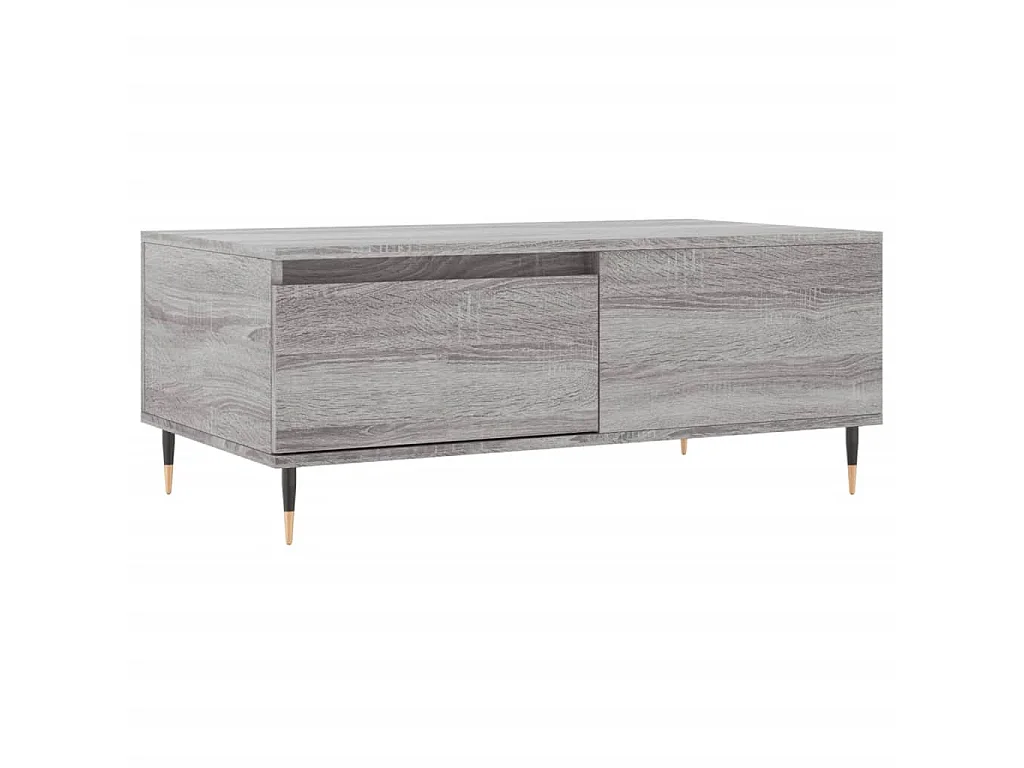 Gouden Sonoma grijze salontafel 90x50x36,5 cm Bewerkt hout