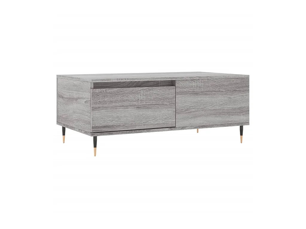 Gouden Sonoma grijze salontafel 90x50x36,5 cm Bewerkt hout
