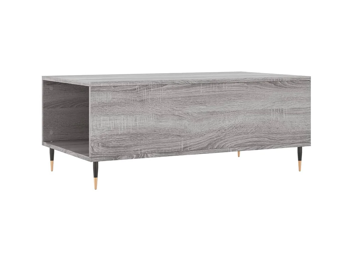Gouden Sonoma grijze salontafel 90x50x36,5 cm Bewerkt hout