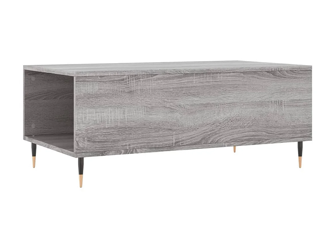 Gouden Sonoma grijze salontafel 90x50x36,5 cm Bewerkt hout