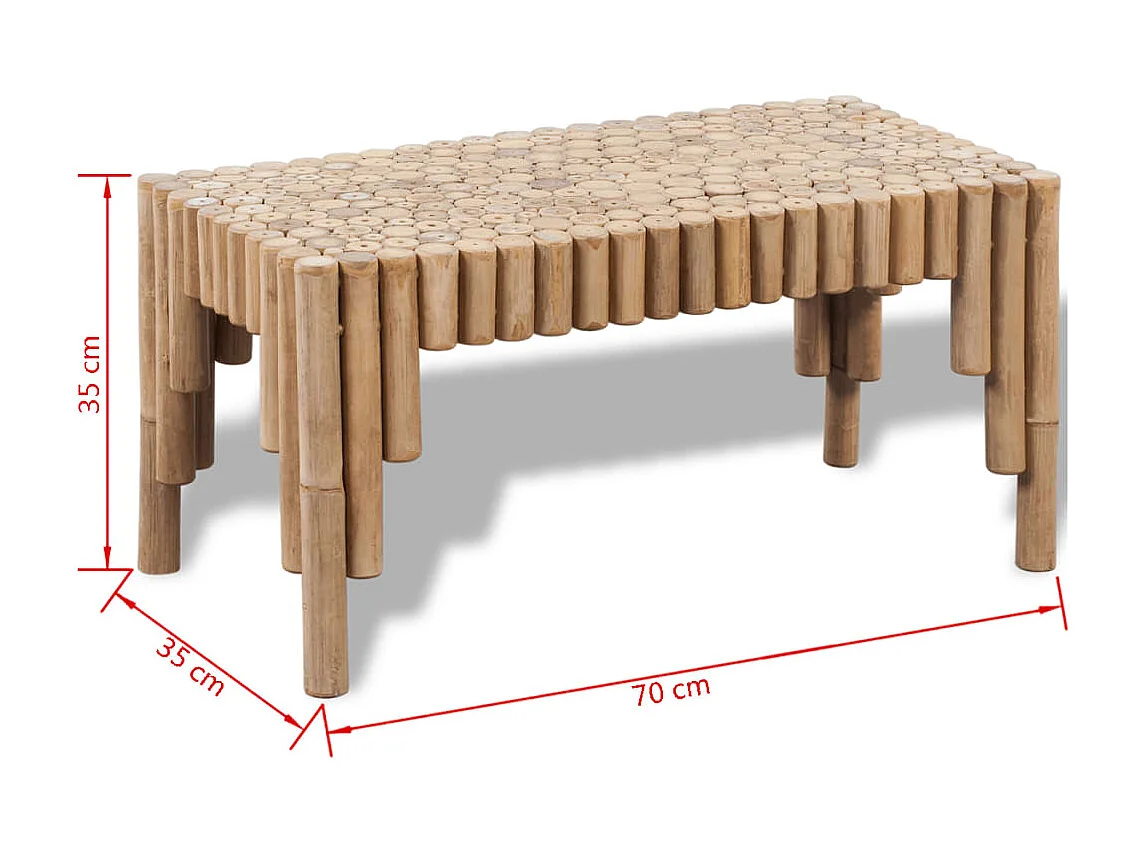 Gouden bamboe salontafel