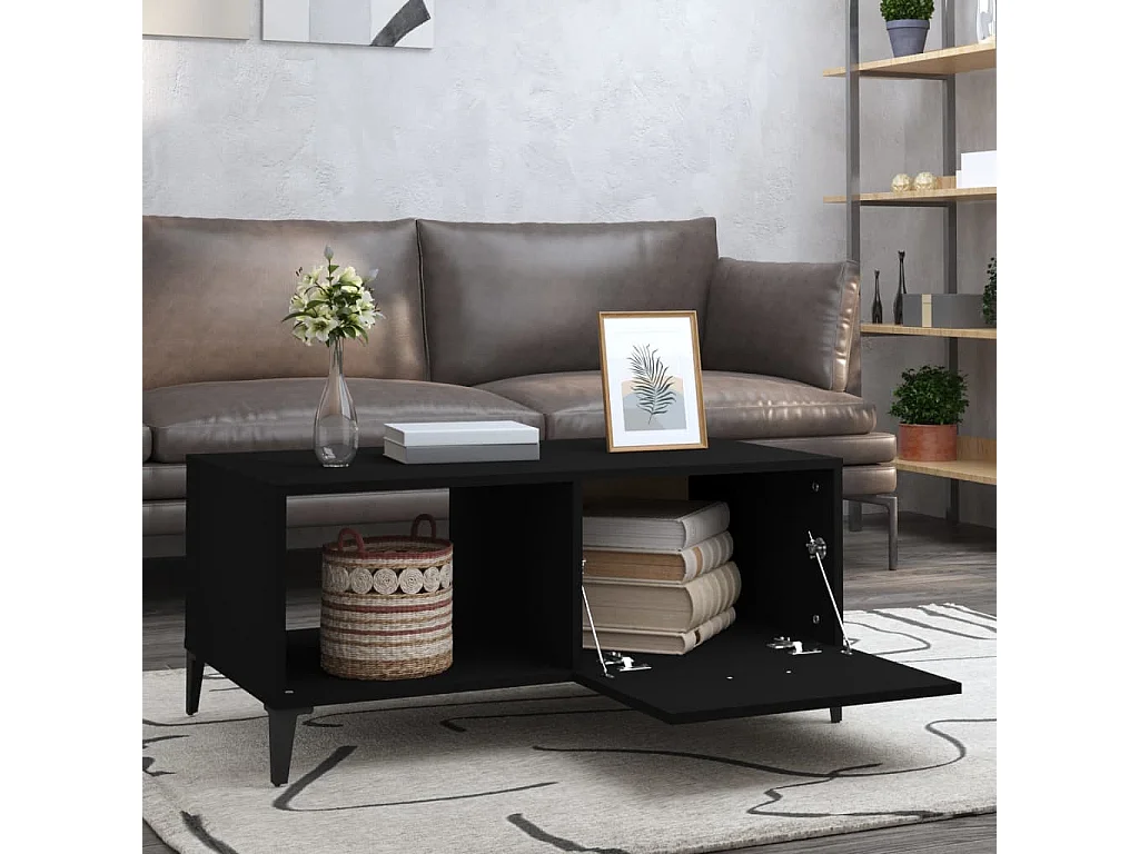 Gold Salontafel zwart 90x50x40 cm samengesteld hout