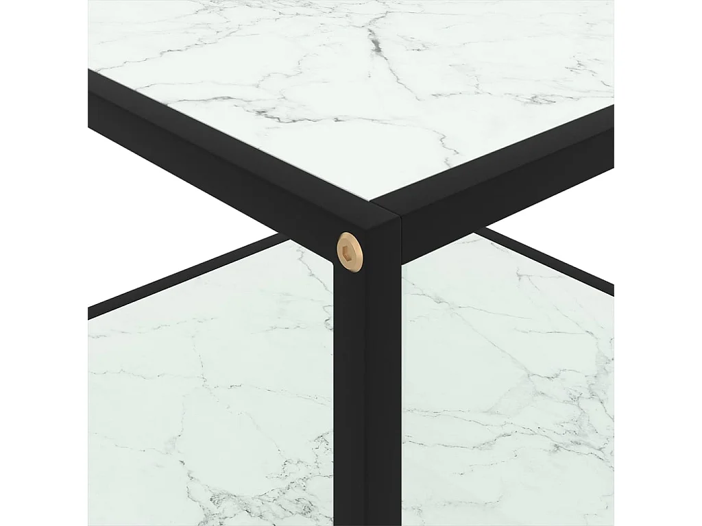 Gold Salontafel Wit 60x60x35 cm Gehard glas