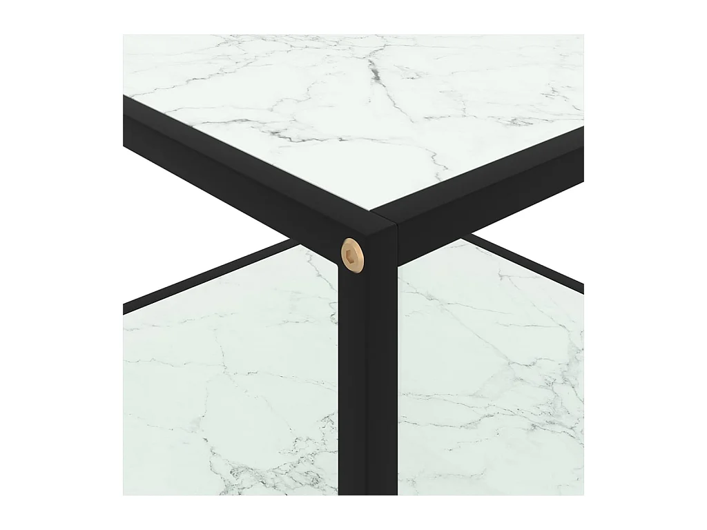 Table basse Blanc 60x60x35 cm Verre trempé
