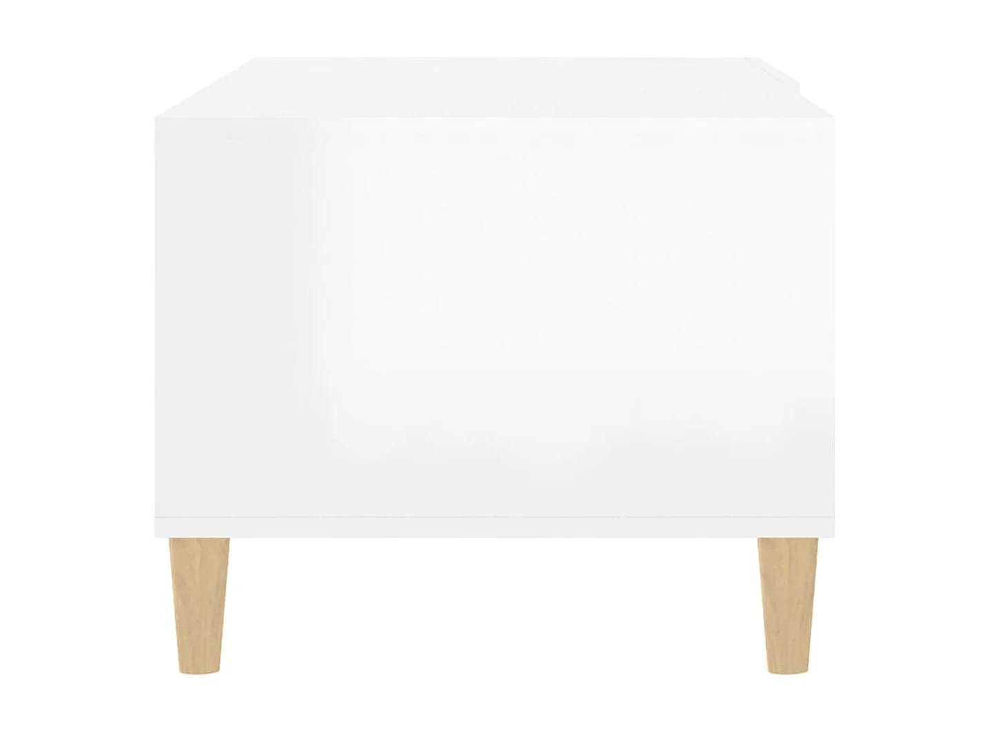 Table basse Blanc brillant 89,5x50x40 cm Bois d'ingénierie