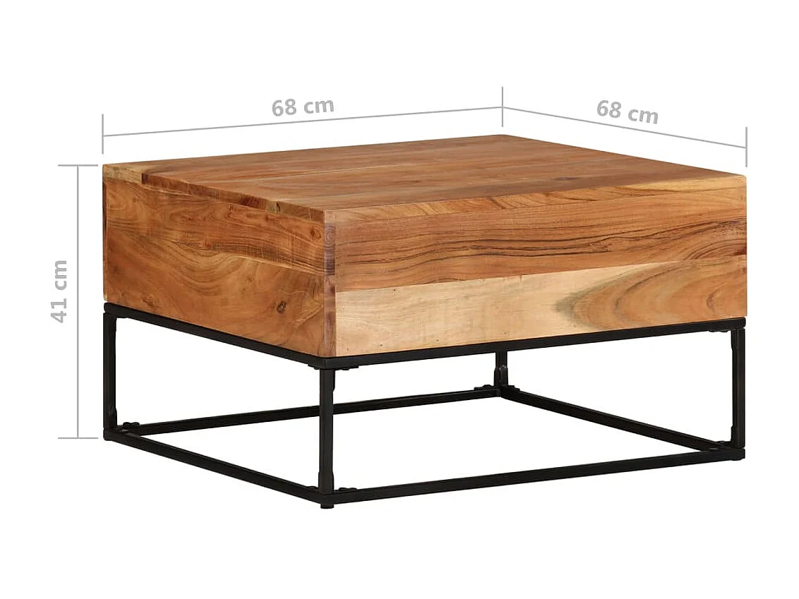 Table basse 68x68x41 cm Bois d'acacia solide