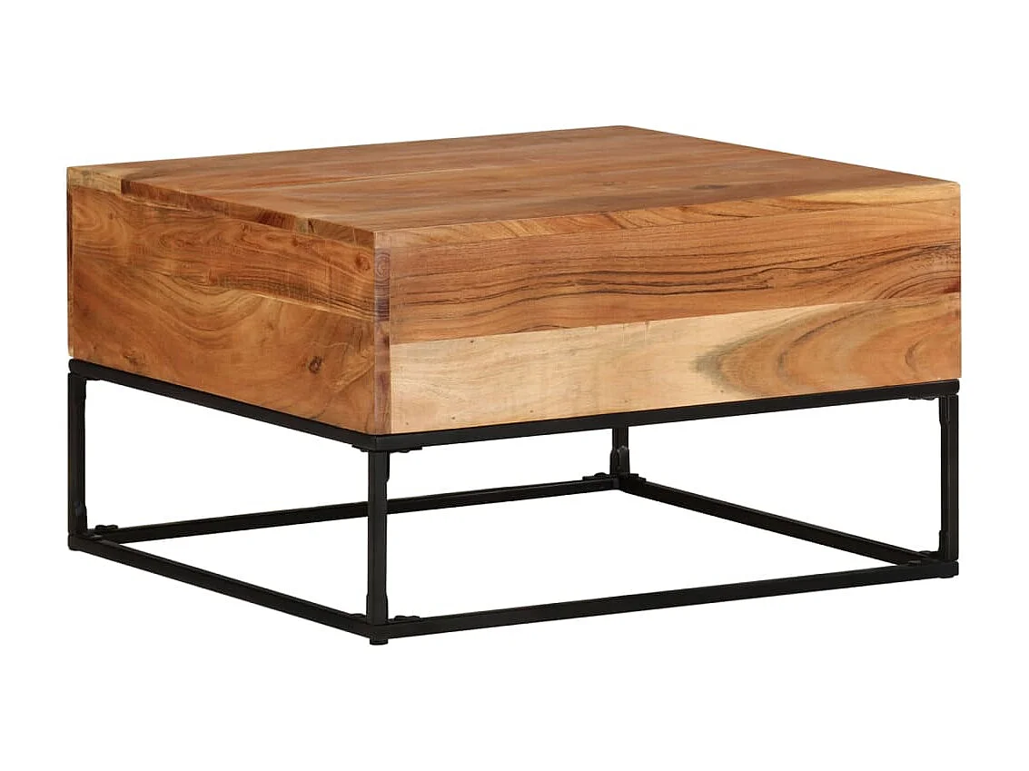 Goud Salontafel 68x68x41 cm Massief acaciahout