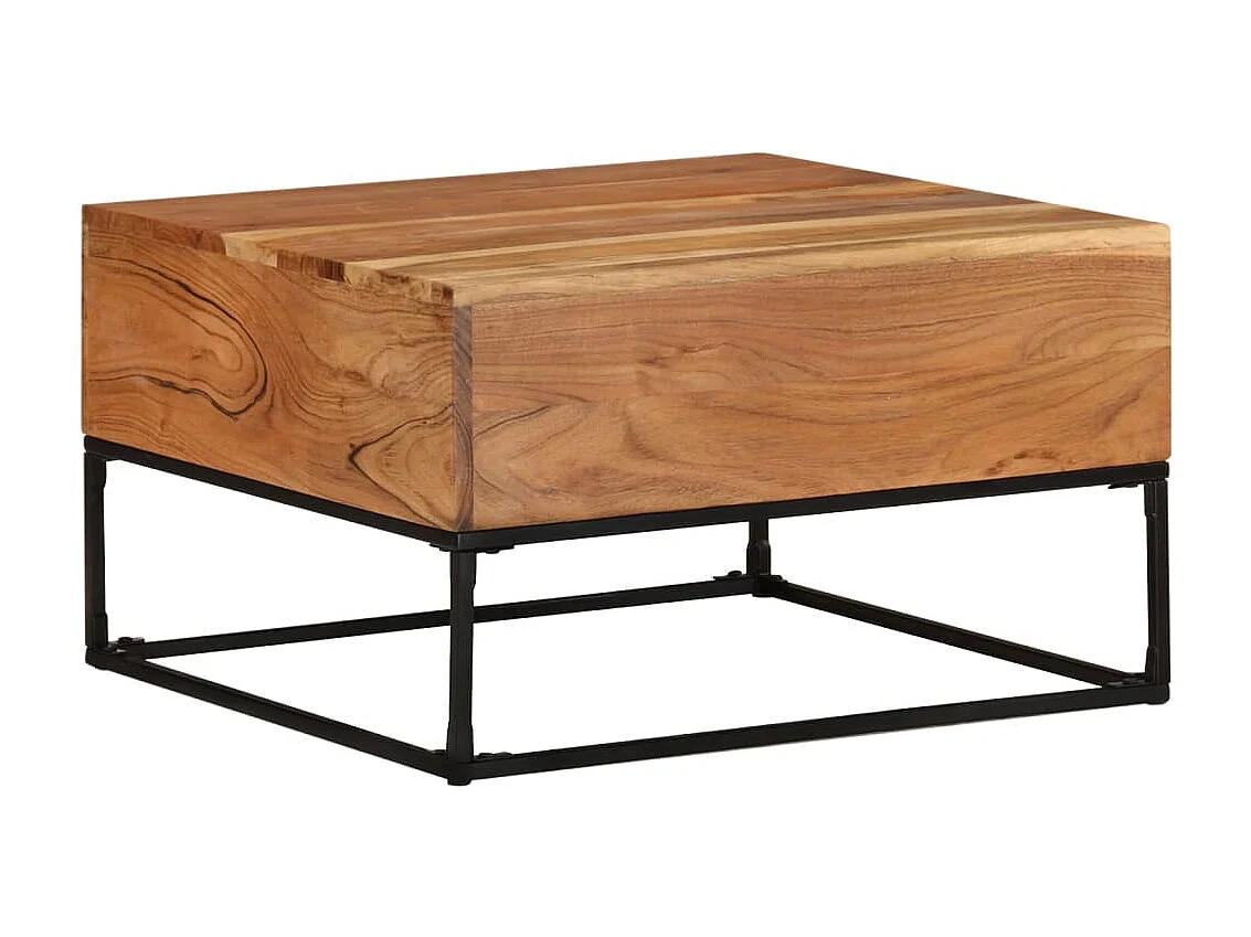 Goud Salontafel 68x68x41 cm Massief acaciahout