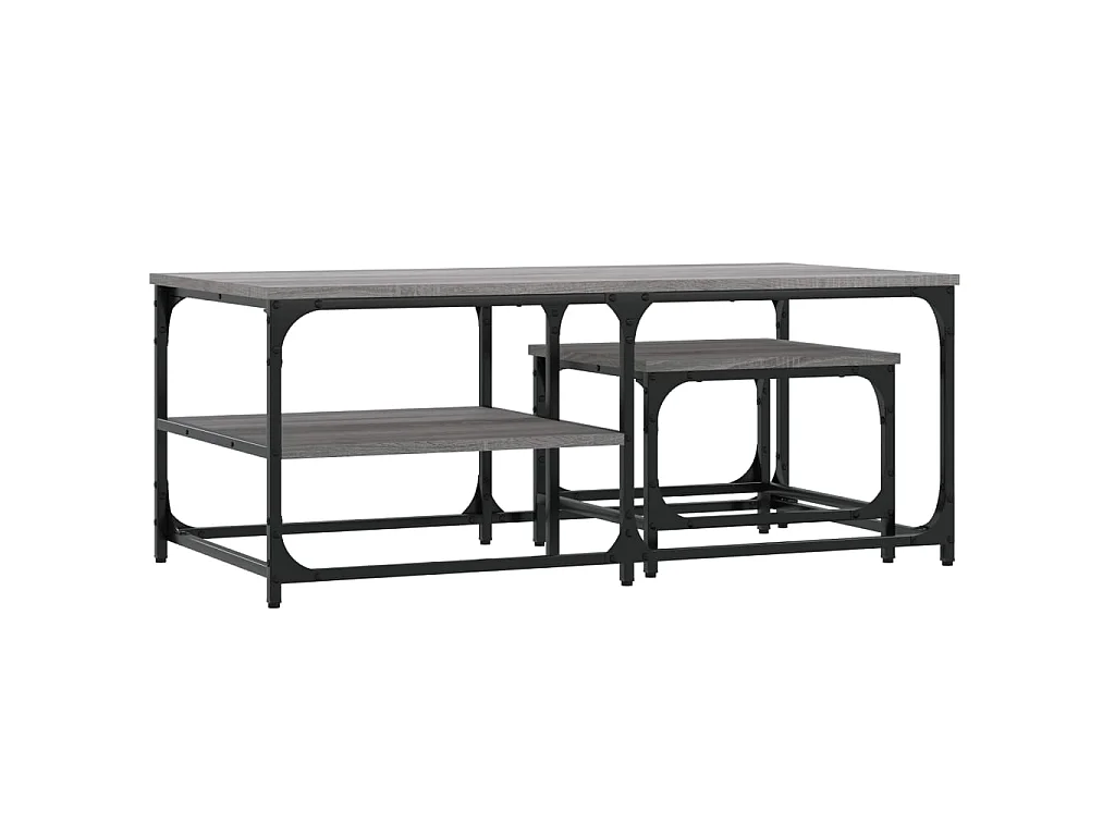 Tables basses gigognes 2 pcs sonoma gris bois d'ingénierie