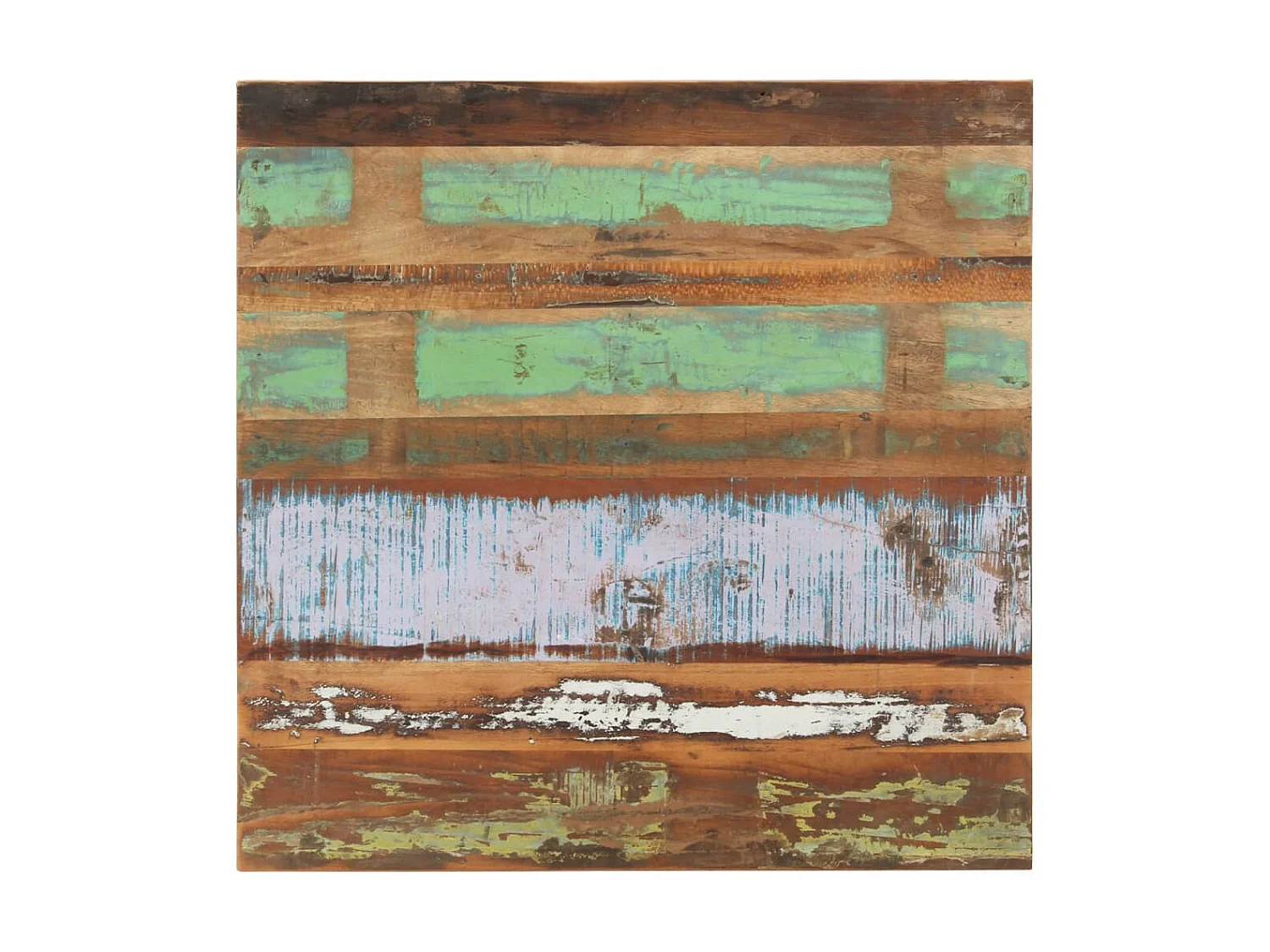 Mesa de centro dourada 80x80x40 cm Madeira maciça recuperada