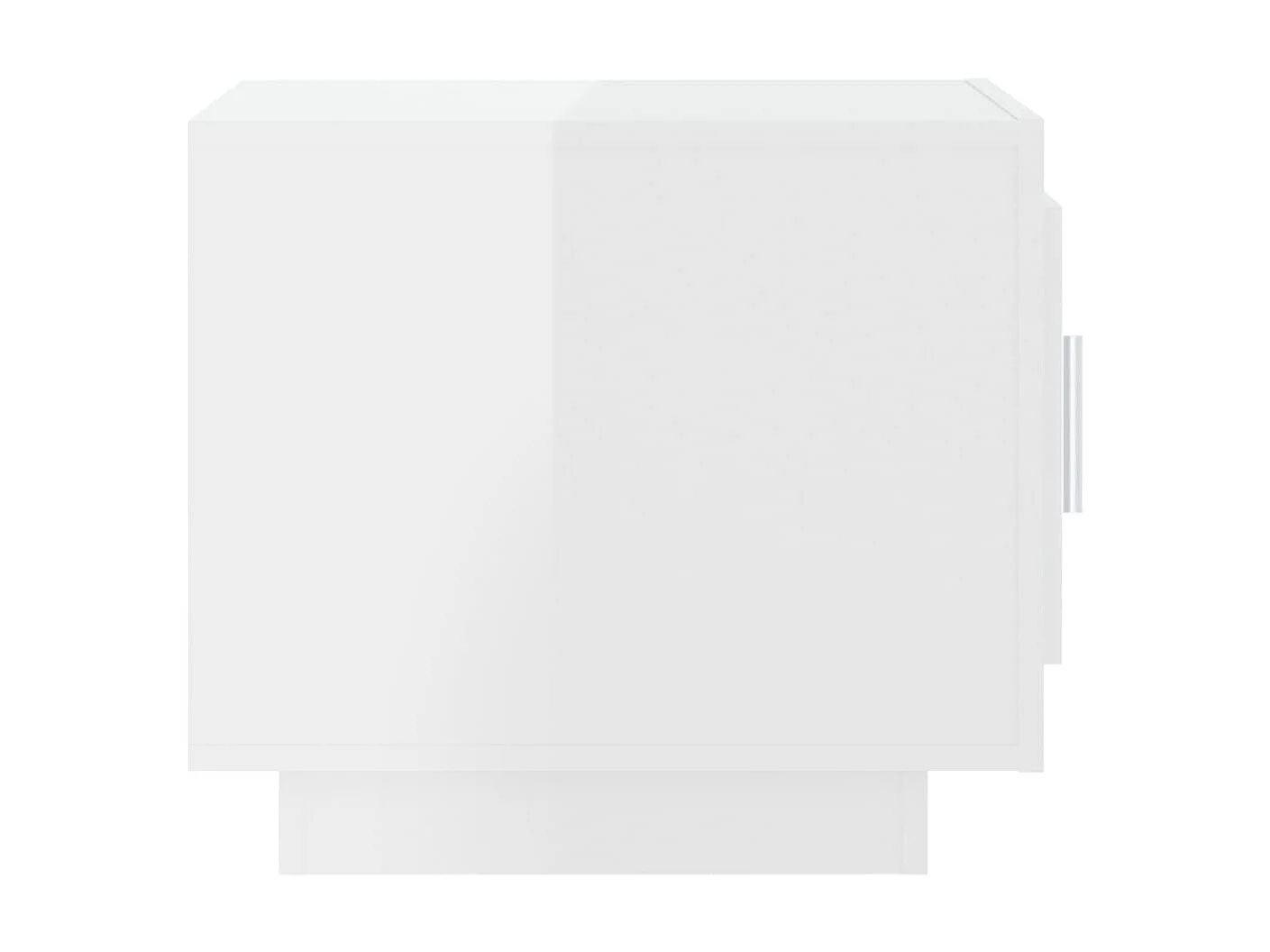 Tavolino Gold Bianco lucido 51x50x45 cm MDF