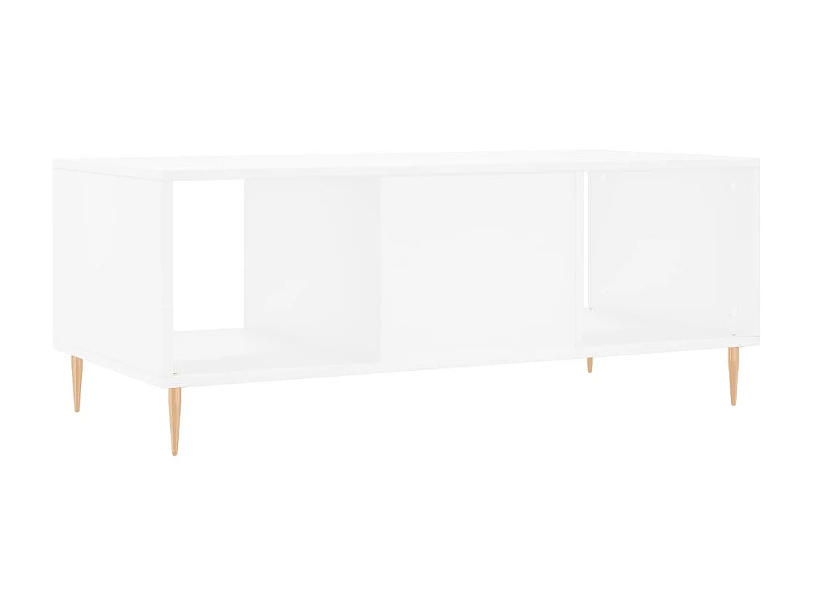 Tavolino Gold bianco 102x50x40 cm in MDF