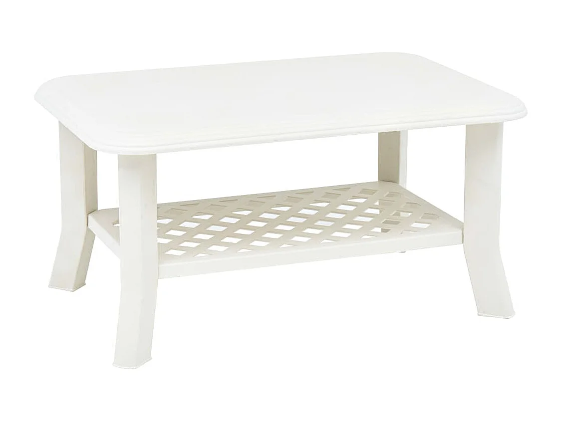 Goud Salontafel Wit 90 x 60 x 46 cm Kunststof