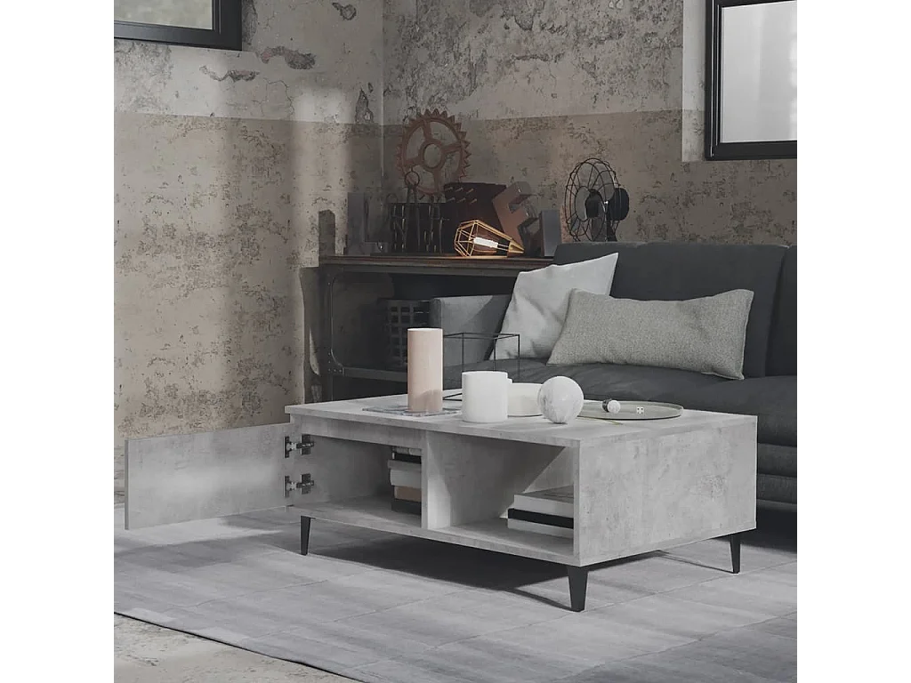 Gold Salontafel Betongrijs 90x60x35 cm Spaanplaat
