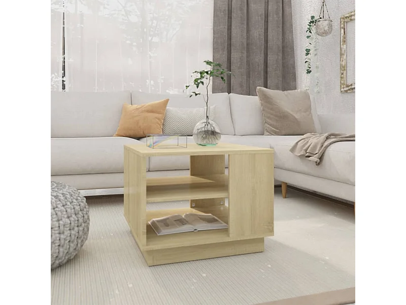 Table basse Chêne Sonoma 55x55x43 cm Aggloméré