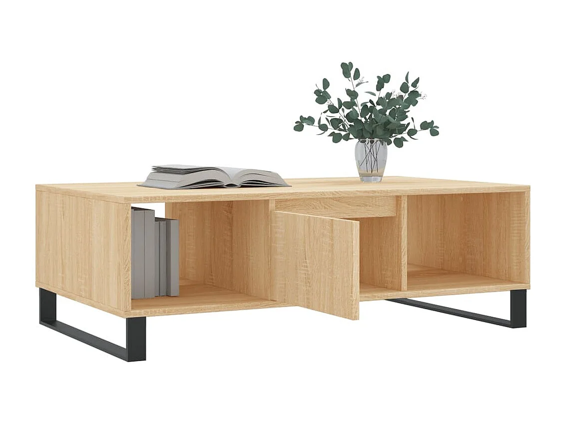 Table basse chêne sonoma 104x60x35 cm bois d'ingénierie